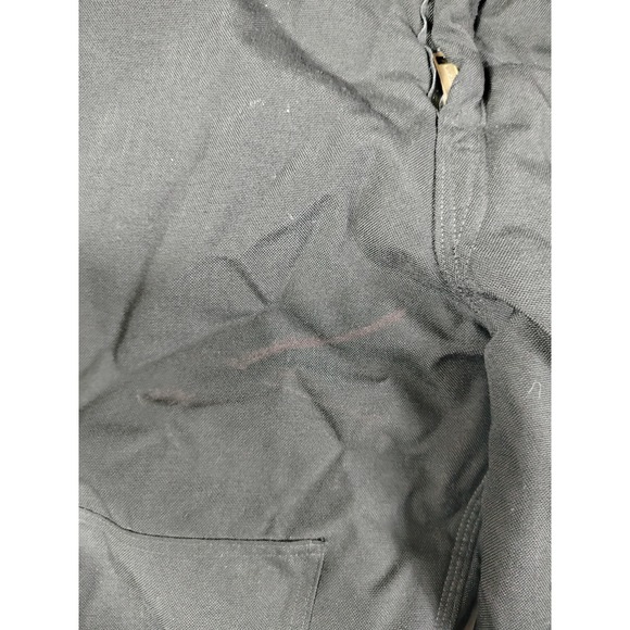 Carhartt‎ Bib Overalls Mens 40 Black R33 Insulated Quilted Workwear Double Knee - Picture 6 of 12